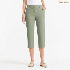 Talbots Light Sage Straight‑Leg Capris – Classic Fit Size 4P